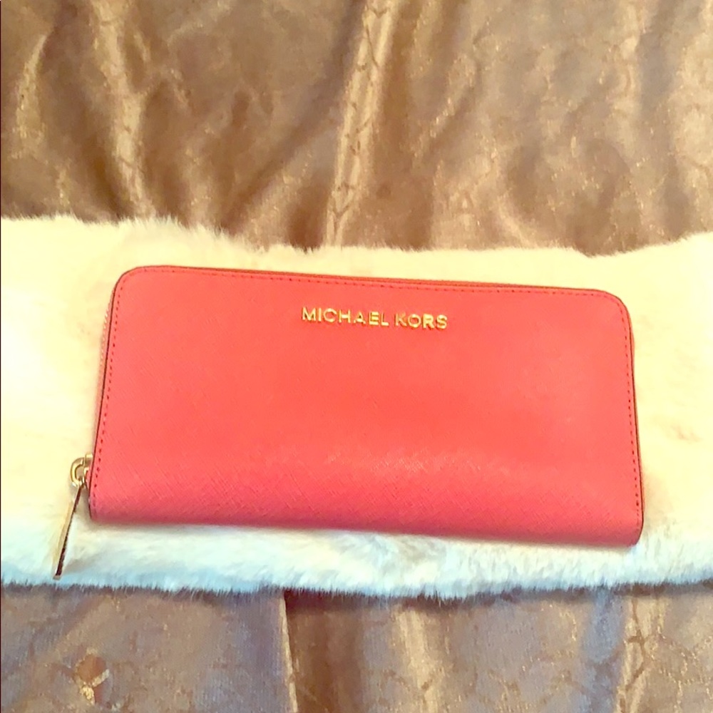 Regular size watermelon color wallet
